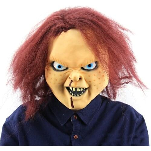 Adult horror mask latex scary ghost sucker doll Halloween cosplay mask toy game trick mask carnival party show latex mask