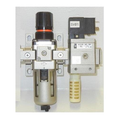 AIR PNEUMATIC REGULATOR / FILTER ASSEMBLY, AV3000-F03-5YC + AW30-F03BDG-A Soft Start Up Valve and Filter Regulator