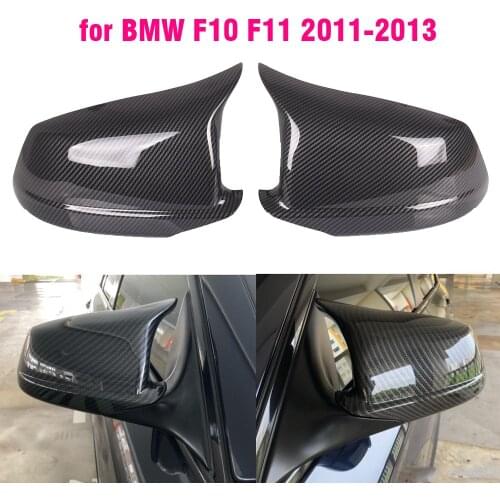 For BMW 5 Series F10 F11 2010-2013 Car Rearview Mirror Cover Side Wing Protect Frame Covers Carbon Fiber Style Trim Shell