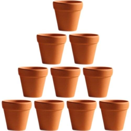 10Pcs Small Mini Terracotta Pot Clay Ceramic Pottery Planter Cactus Flower Pots Succulent Nursery Pots Great
