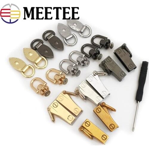 4pcs Meetee Metal Bag Clip Hanging Side Hook Buckles Screw Fittings Diy Sewing Hangbag Strap Belt Leather Hardware Accessories