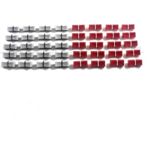 40pcs/lot light gray and red color Slide Fader Knob Cap For YAMAHA MG166CX-USB MG206C hole 4MM