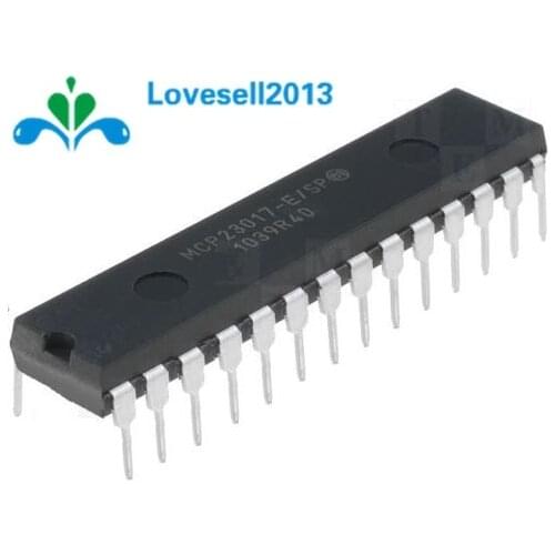 5PCS MCP23017-E/SP DIP-28 MCP23017 16-Bit I/O Expander With I2C Interface IC 100% New Origin