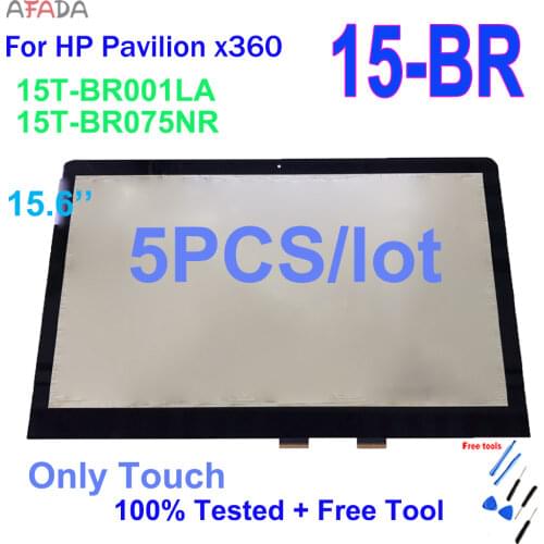 15.6" For Front Glass HP Pavilion X360 15-BR 15BR 15T-BR000 15 BR Series Touch Digitizer Display Panel Assembly