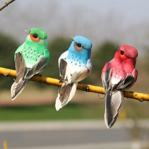 9Cm Mini fake birds artificial feather foam doves wedding decor venue ornament