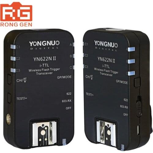Yongnuo New Upgraded YN-622NII YN622NII Wireless TTL Flash Trigger 2 Transceivers HSS 1/8000s For Nikon Cameras with tracking no
