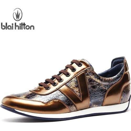 Blair Hilton Spring New Pattern Really Leather Shoes Casual Shoes Male Fashion England Male Shoe Single Shoe