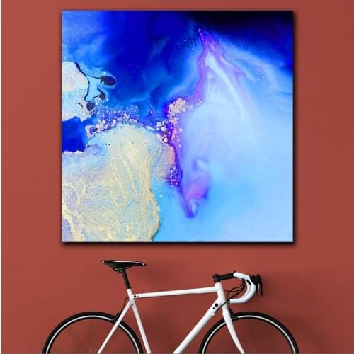 Large size Printing Oil Painting Abstract Blue Ocean wall art canvas prints pictures for living room and bedroom No Frame