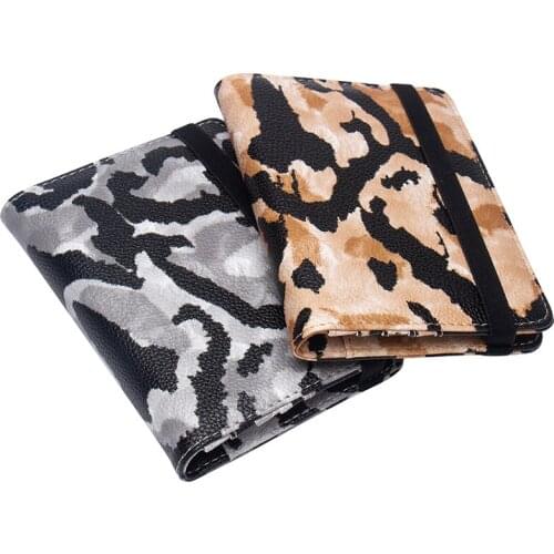 Serpentine PU Leather Travel Passport Holder with bandage Passport Cover Built in RFID Blocking Protect personal information