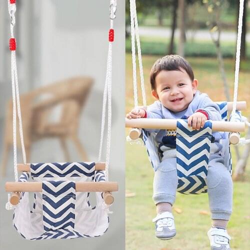 Wooden Indoor Swinging Toys Safety Kindergarten Infant Baby Swing Hanging Chair Outdoor Swing Chair Baby Swing Kid Toy