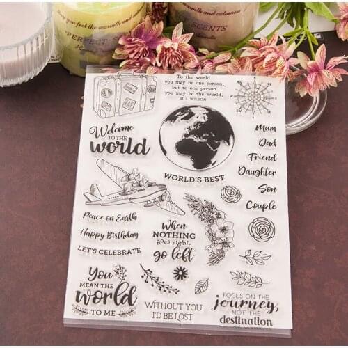 Travel Clear Stamp for DIY Scrapbooking/Card Making/Kids Fun Decoration Supplies A2045