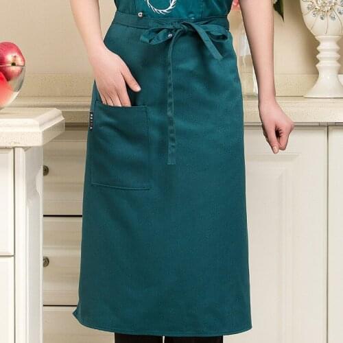 Chef Aprons Kitchen Restaurant Cooking Waist Aprons with Pocket Work Apron Waiter Kitchen Cook Tool Chef Uniforms Accessories