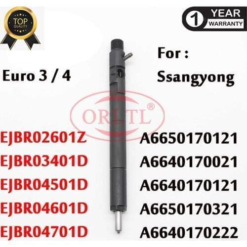 ORLTL New EJBR02601Z EJBR04601D EJBR04501D EJBR04701D EJBR03401D EJBR03301D Injector Nozzle for Deiphi SSANGYONG Euro 3 Euro 4