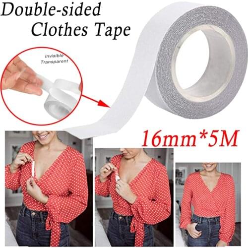 5 Meters Waterproof Adhesive Body Tape Dress Double Sided Clear Breast Bra Strip Medical Tape Safe Transparent Lingerie Tape