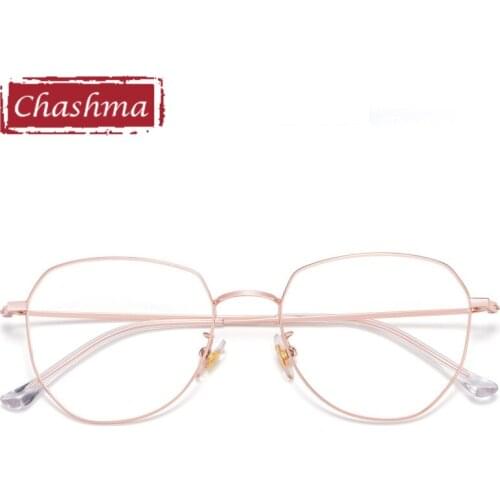 Korea Glasses Titanium Prescription Myopia Optical Degree Lenses Women Eyewear for Progressive Use