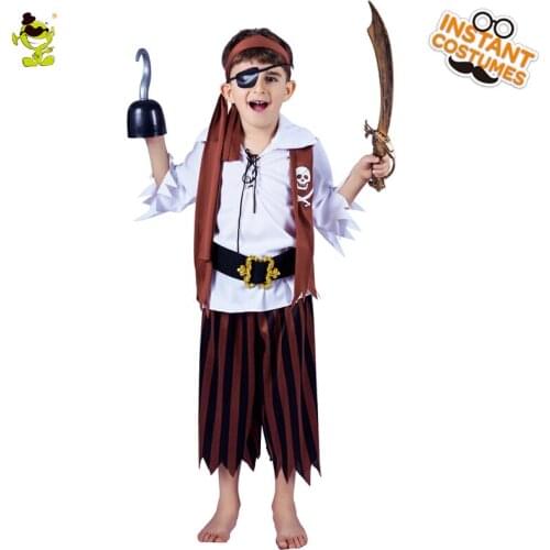 Boys Cruel Pirate Costumes Kids for Christmas New Year Halloween Party Fancy dress Costumes for Children Cosplay Party Costumes