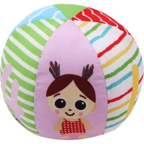 Round Ball Plush Rattles Baby Newborn Hands Catch Plush Bell Ball Toys Educational Gift for Kids