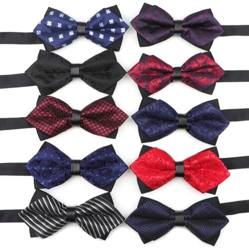 Mens Bow Tie Newest Paisley Butterfly Knot Mens Accessories Luxurious Bowtie Black Cravat Formal Suit Wedding Ceremony Ties
