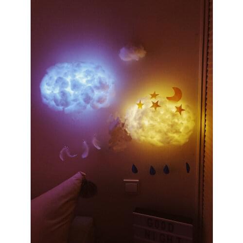 Handmade Cloud Light DIY Kit Easy For Adults and Kids Cute Plastic Night Lighting House Room Party Wedding Decoration