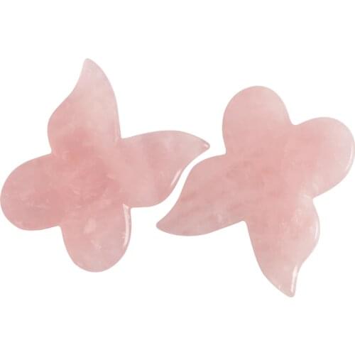 Natural Rose Quartz Butterfly GuaSha Gift SPA Health Care Beauty Slimming Scraper Massage Tool Face back foot massage
