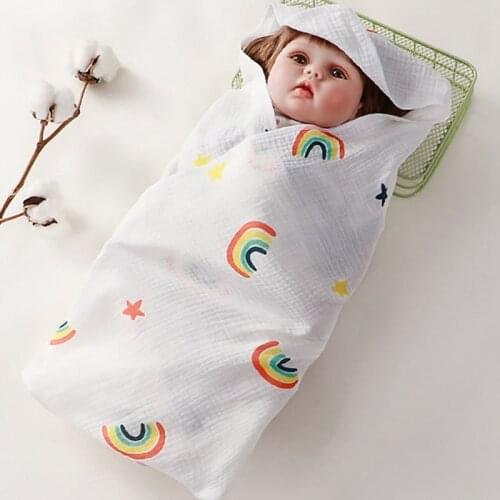 Blanket 100% Cotton Baby Swadded Soft Newborn Blanket Bath Towel Gauze Infant Kids Wrap Sleepsack Stroller Cover Play Mat