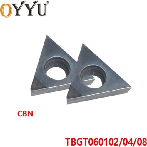 OYYU Diamond CBN Boron Nitride TBGT060102 TBGT060104 TBGT060108 TBGT 060102 060104 060108 Lathe Cutter Turning Tools CNC TBGT06