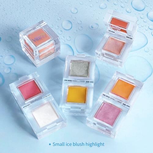 Natural Long Lasting Matte Blush Palette Moisturizing Non-blooming Two-tone highlight blush with shimmer Rouge Face Makeup