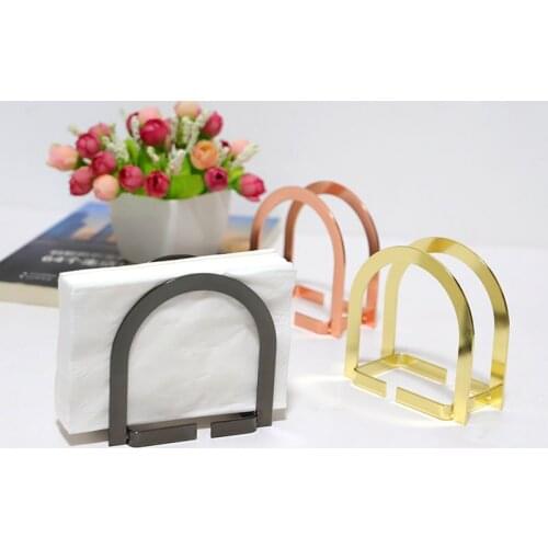 Simple Door-shaped Tissue Holder Coffee Shop Hotel Restaurant Toll Holder Wrought Iron Vertical Napkin Holder Paper Towel Holder