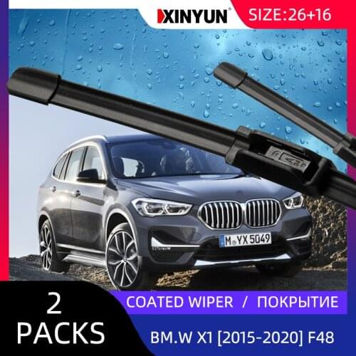 Coated wiper LHD Front Windscreen Windshield Wiper Blades For BMW X1 F48 E84 2015-2020 2019 2018 Windshield Windscreen 26+16