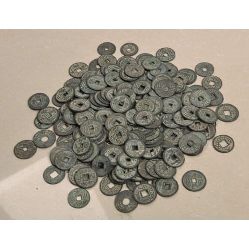 Collect 50pcs Chinese Bronze Coin China Old Dynasty Antique Currency Cash