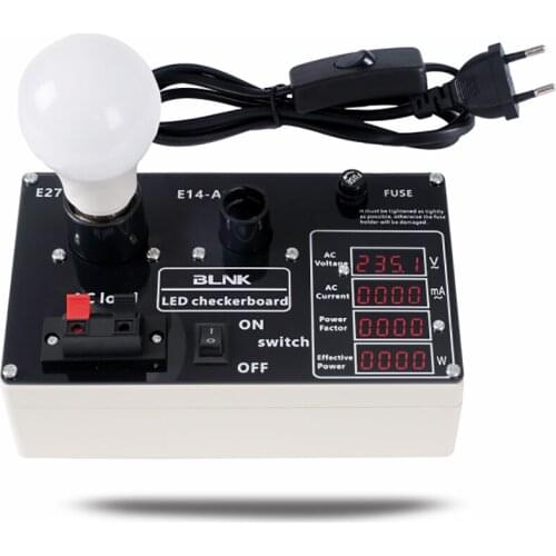 AC 85-265V LED Power Supply Simple Test Light Box Power Display Bulb Tester E27 Lamp Voltage Current Power Testing Instrument