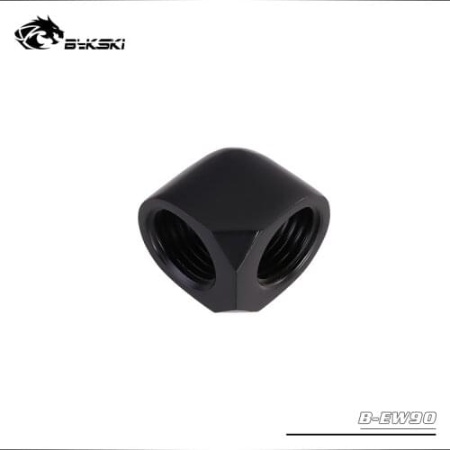 Bykski Angle 90 Fitting Double Female G1/4'' 90 Degree Connector Metal Fitting use for Water Cooling elbow G1 / 4 thread B-EW90