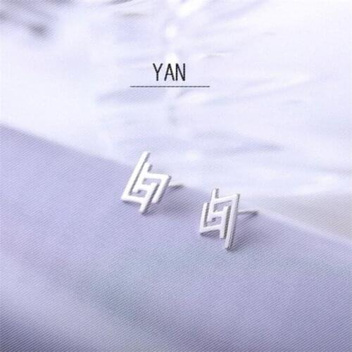 Season Gate 925 Sterling Silver Geometric Llightning Hollow Logo Fashion Earrings for Women Girls Jewelry Gift SE024