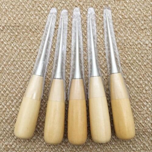 10pcs/set Patchwork DIY Manual Leather Tools Wooden Handle Sewing Stitcher Leather Craft Canvas Tent Sewing Needle Punching Tool