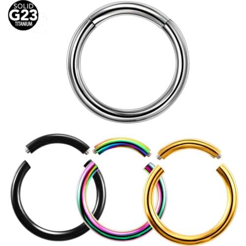 10pcs/lot 4Colors G23 Titanium Segment Captive Ring Nose Labret Lip Ring Body Piercing Jewelry Pircing