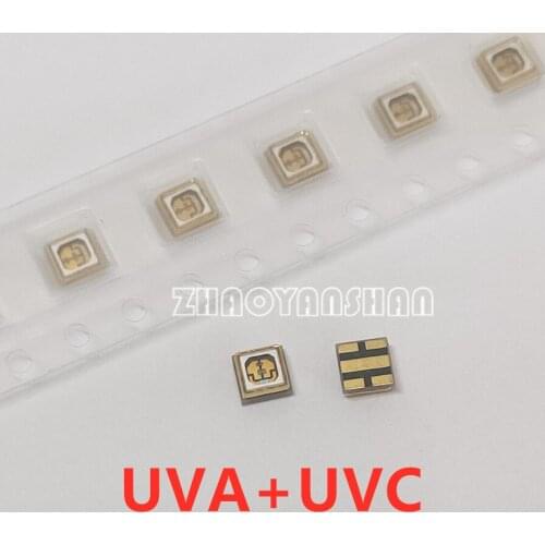 100pcs X 3535UVAC 3535 UVA+UVC SMD LED two chips with UVC LED +UVA LED 260-285NM 3.5*3.5*1.5MM