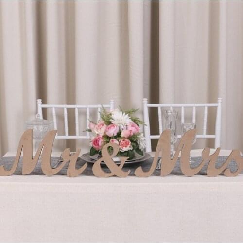 3pcs/lot Vintage Style Mr & Mrs Wooden Letters for Wedding Decoration, DIY Decor,Wedding Table Decoration