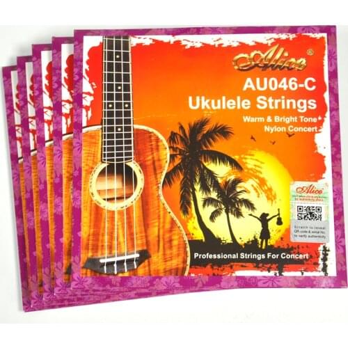 5 Sets Alice AU046-C Ukulele Strings Warm & Bright Tone Nylon Concert Professional