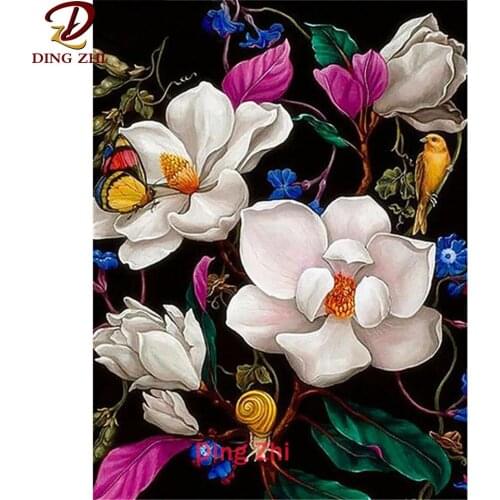 5D Diy Diamond Painting Round Square Cross Stitch Retro Flowers Butterfly Mosaic Rhinestone Embroidery Picture Handmade Kits