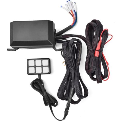 6 Gang Switch Panel Electronic Relay System Circuit Control Box Waterproof Fuse Relay Box Wiring Harness Assemblies For Car
