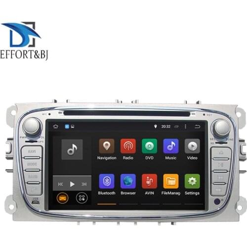 Android 9.0 Octa Core 4GB RAM Car GPS Navigation For Ford Focus/Mondeo/S-max/Connect 2008-2011 Silver Car Radio Stereo Wifi DAB