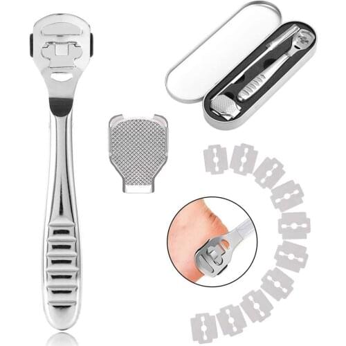 Foot Callus Shaver Heel Hard Skin Remover Hand Feet Pedicure Razor Tool Shavers Stainless Steel Handle Foot Care Tools#g4