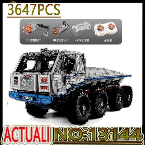 DHL MK13144 High-tech APP Remote Control Car Arakawas MOC Tow Off-road Truck TATRA 813 8x8 Building Blocks Kids DIY Birthday Toy
