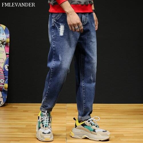 2019 New Fashion Jean Homme Pantalones Hombre Stretch Hip Hop Streetwear Young Jeans Men