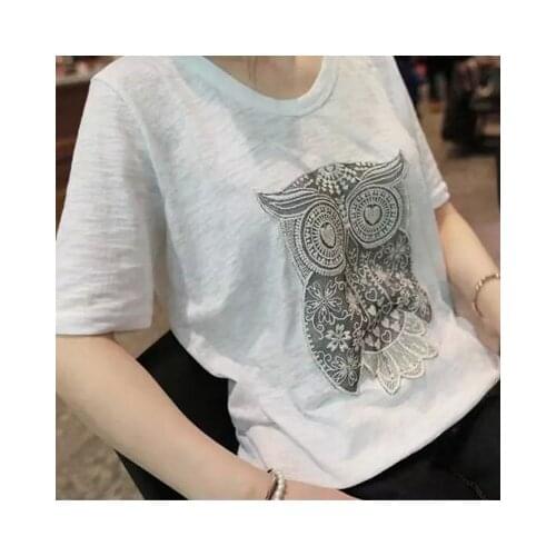 New Embroidered Funny Cotton Oversize T Shirt Women Short Sleeve Loose Female Tshirt Summer Women Tee Shirt Tops Mujer Harajuku