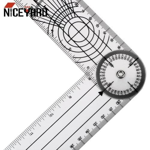NICEYARD Goniometer 360 Degree Rotation Measuring Tool Multifunction Goniometer Angle Medical Spinal Ruler Protractors