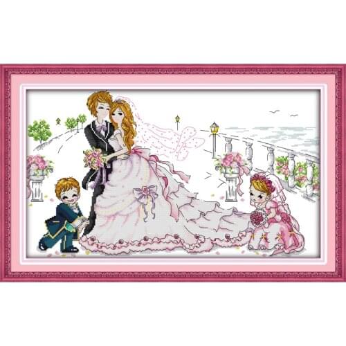 Joy Sunday Happy Everyday Chinese Cross Stitch Kits Ecological Cotton Printed 14CT 11CT DIY Gift Christmas Decorations For Home