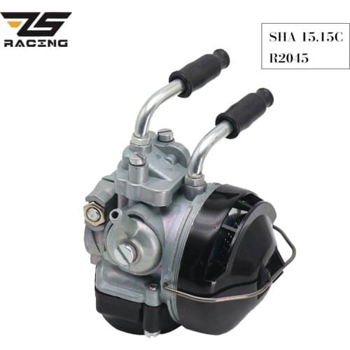ZS Racing Motorcycle Carburetor Dellorto SHA 15.15C R2045 Cable Choke Carburador For MBK AV Peugeot Yamaha SG 50cc Dirt Bike