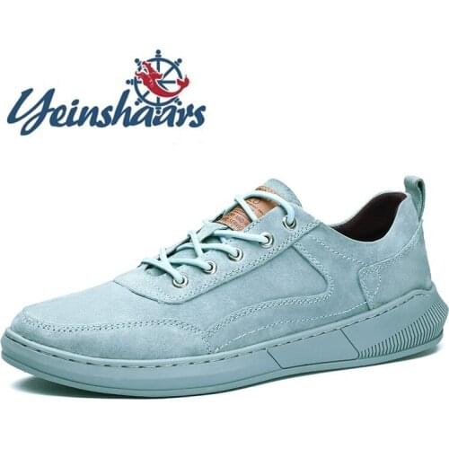 New Mens Sneakers Fashion Mens Shoes Casual Leather Suede Shoes High Quality Comfortable Leisure Walking Flats Outdoor Male Shoe