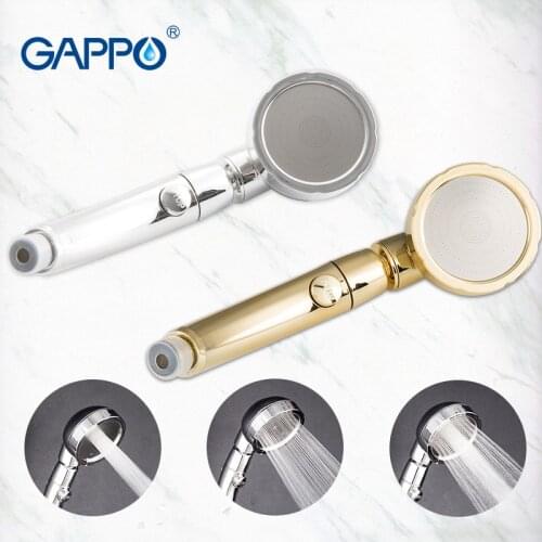 GAPPO 360 degree rotatable 3 Modes shower head with Water Control Button High-pressure water-saving Rain shower watering head